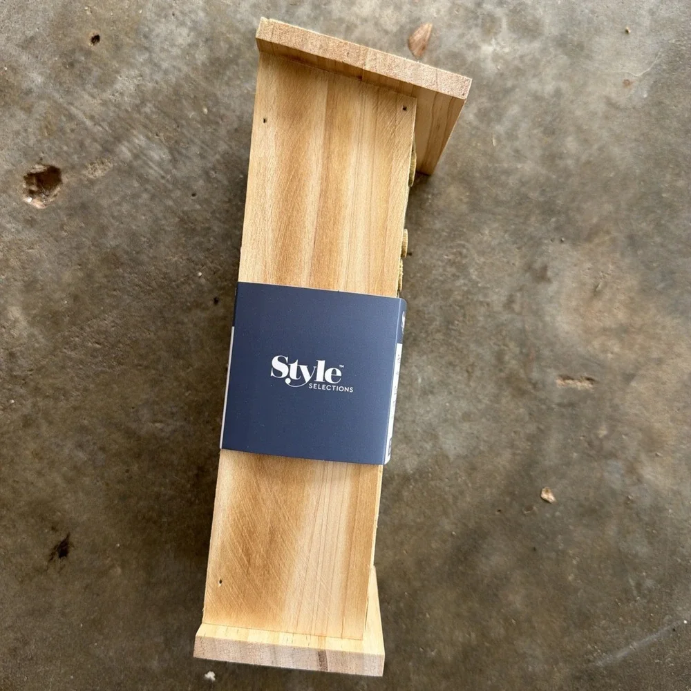 Style Selections Post Mount Bee House Wood Bamboo Heart Hotel